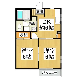 グレースハイツ美郷【1階】の間取り