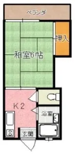 クレジール牧野B棟【2階】の間取り