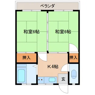 今川アパート【1階】の間取り