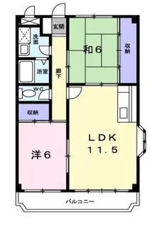 フォーレストコートA【4階】の間取り
