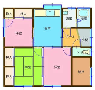 山形県酒田市みずほ2【一戸建】の間取り