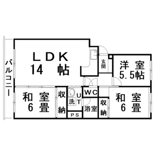 ときわ台ハイツ【3階】の間取り