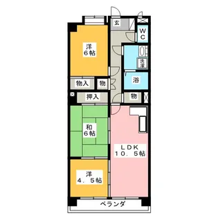 レジデンスエーワン【5階】の間取り