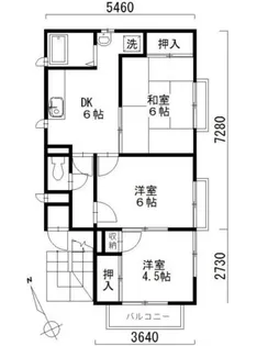サウスハイツ【2階】の間取り