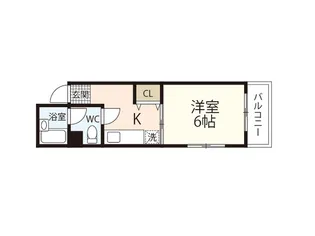 サンライズ河原町【6階】の間取り