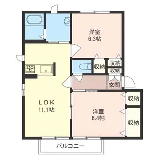 SUNHEIGHTS I【1階】の間取り