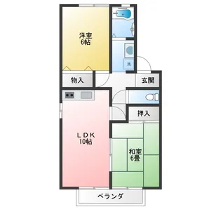 レジデンスクマノ【2階】の間取り