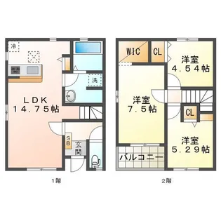三重県津市川方町【一戸建】の間取り