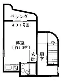 萱島南ハイツ【4階】の間取り