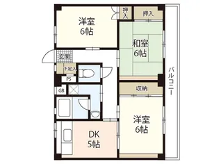 サンローレル宮内A棟【2階】の間取り