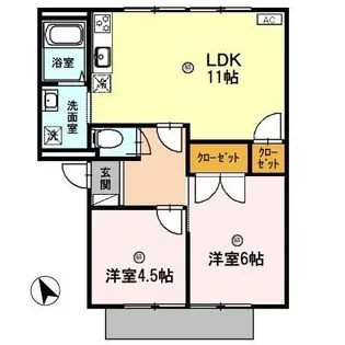 フレグランスのだやま【1階】の間取り