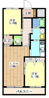 サウザンドマンション【2階】の間取り