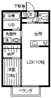 福島県郡山市咲田1【アパート】の間取り