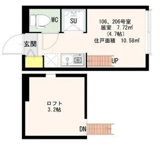 東京都中野区中央3【アパート】の間取り