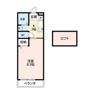 1Kの間取り画像