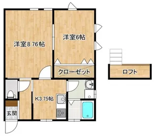 WEST畠山【2階】の間取り