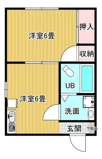 ハイツ池新田【1階】の間取り
