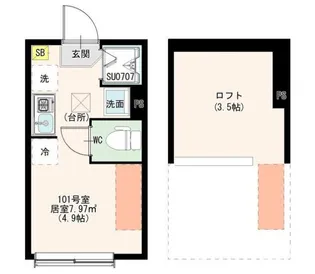 東京都江戸川区中葛西2【アパート】の間取り