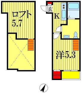 ラポーラ末広町【1階】の間取り