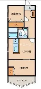 グランフェル八尾【6階】の間取り