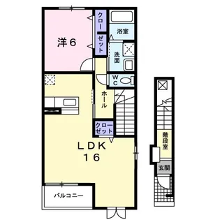 茨城県ひたちなか市大字金上【アパート】の間取り