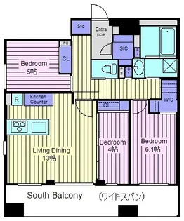 YG residence 壱番館【8階】の間取り