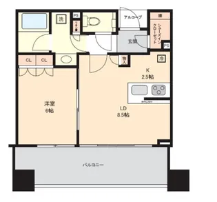 東京都新宿区大久保3【マンション】の間取り