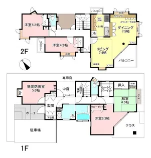 東京都町田市玉川学園2【一戸建】の間取り