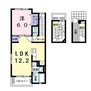 広島県東広島市八本松東7【アパート】の間取り