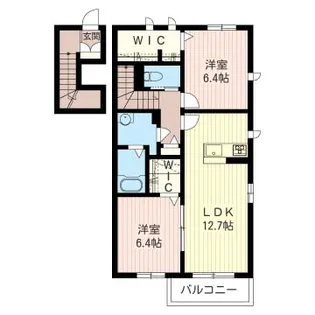 スパローハウス七番舘B【2階】の間取り