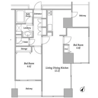 東京都中央区勝どき1【マンション】の間取り