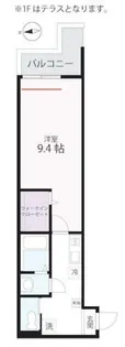 ハーミットクラブハウス横浜桜木町南【1階】の間取り