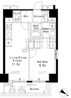 パークアクシス板橋本町弐番館【5階】の間取り