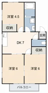 クレストコート笹山【2階】の間取り