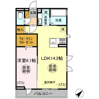 茨城県ひたちなか市大字東石川【アパート】の間取り