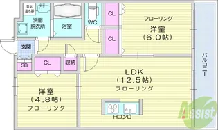 カーサ壱番館【3階】の間取り