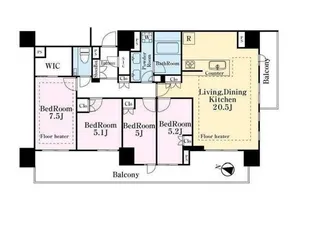 ブランズ本郷【10階】の間取り