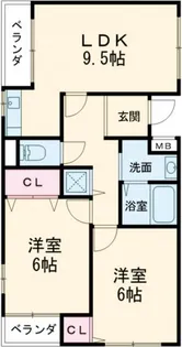 メープルフォレスト【1階】の間取り