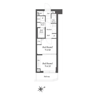 東京都品川区南品川6【マンション】の間取り