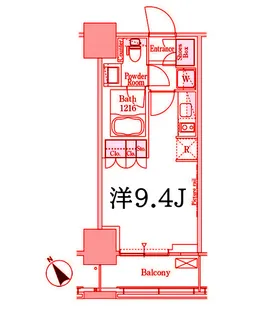 1Rの間取り画像