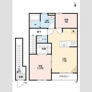 リーブルファイン花崎駅【2階】の間取り