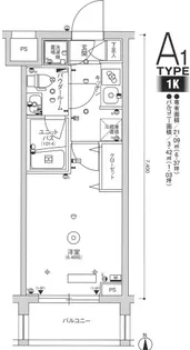 スカイコートヒルズ品川御殿山【1階】の間取り