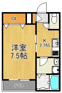 メゾンゆず【1階】の間取り