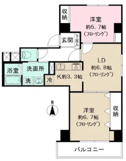 クリダイマンション【7階】の間取り