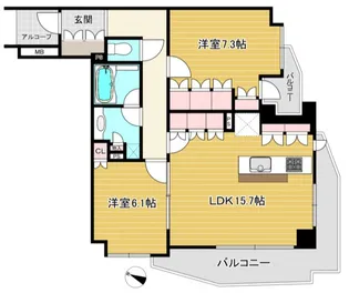 東京都世田谷区三軒茶屋2【マンション】の間取り