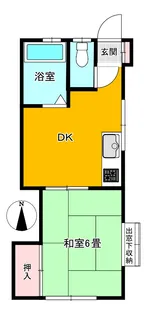 タマシンハイツ【1階】の間取り