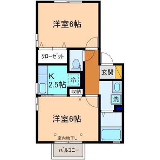 セジュールアルファー【1階】の間取り