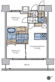 エスティメゾン大森【13階】の間取り