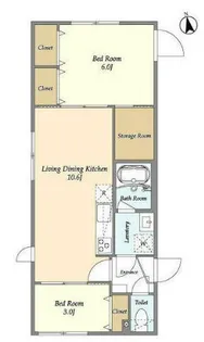 ウェルスクエア永福町【2階】の間取り
