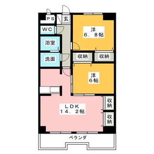 プレスティージュタカヨコ【4階】の間取り